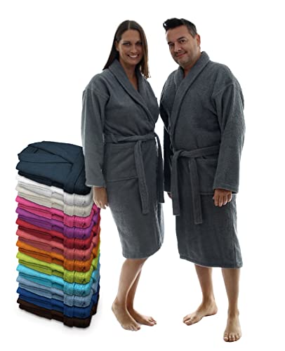 LEBENGOOD Bademantel für Damen, Herren, Unisex, Frottee 100% Baumwolle,...