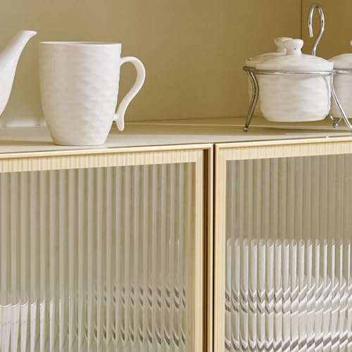 Image of Home Centre | Senorita Sideboard | Storage Cabinet for Home | Engineered Wood | Cream | 1 Year Warranty