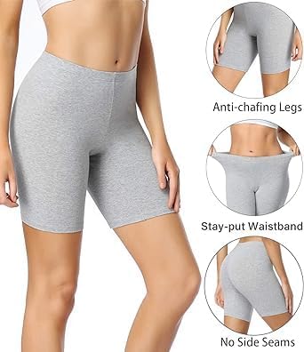 Image of TEXTREE Women's Cotton Boy Shorts Underwear Anti Chafing Soft Biker Short Plus Boy Shorts Panties Multicolor (Pack of 4)
