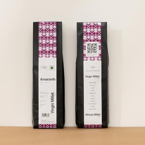 Image of TWF Virgin Amaranth Flour | 500 g | Stone Ground Rajgira Atta | Naturally Gluten-Free | Fiber-Rich | Not Pulverised | Ramdana Atta | Rajgira Peeth | Millet Flour | Ideal for Fasting | Vrat | Upvas | Soft Puffed Rotis, Baking & Gut Health