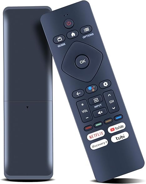 Télécommande pour TV Philips Google avec touches de navigation fluides pour modèles PUL7672/F7