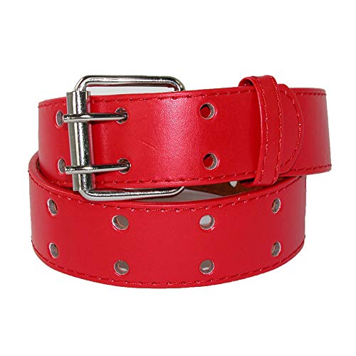 CTM Kid's Leather Two Hole Jean Belt (Pack of 2 Colors)2