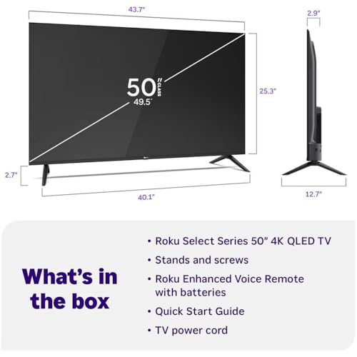 Image of Roku 50R5D5 50 inch Class Select Series 4K QLED Smart TV 2026