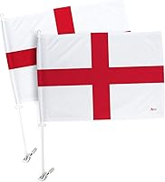 Vista 78 de Bandera de Estados Unidos con poste para coche, bandera para carros, 2 unidades, bandera de América, capó para auto, 4 de julio, decoración