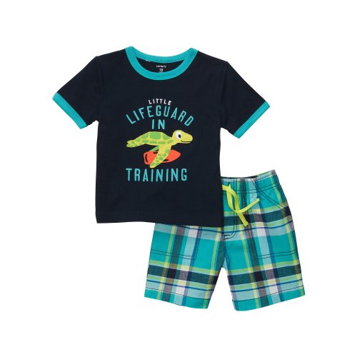 Carter's Infant Woven Knit Set - Teal-3 Months