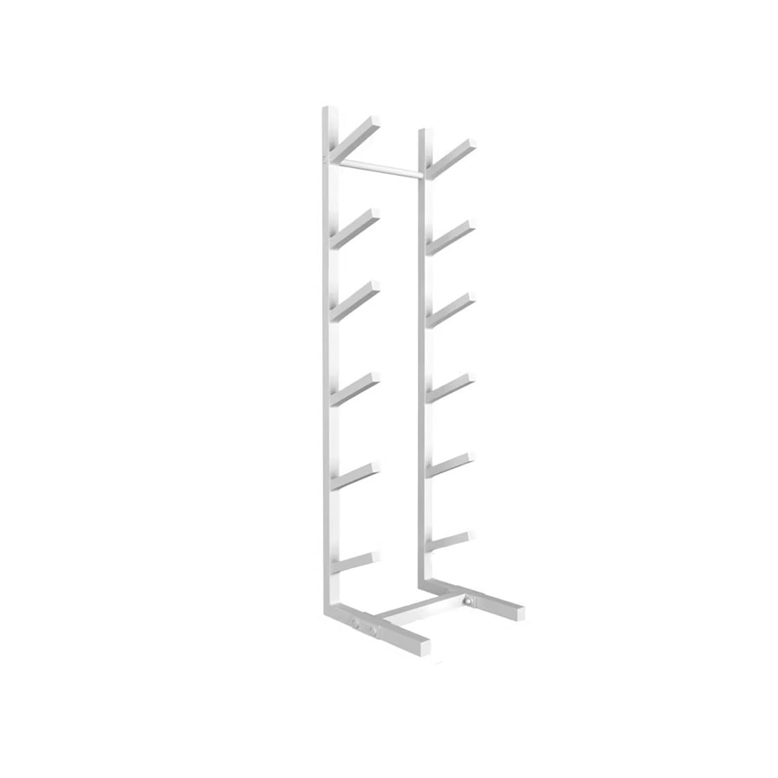 CGCSYZ Skateboard Rack Floor Stand,Skateboard Organizer,Snowboard Storage Rack Free Standing,Skateboard Display Stand for Skis/Skateboards/Scooter (Color : White, Size : 7 Tier) (White 6 tier)