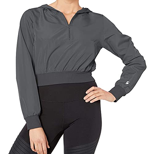 Soffe womens Squad Quarter Zip Hoodie Jacket, Gunmetal, Large US
