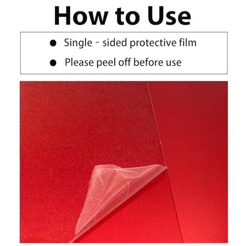 Image of 10Pcs Red Anodized Aluminum Sheet 5 inch x 7 inch x 1 /32 inch (0.8mm) Corrosion-Resistant Metal Plates for Laser Engraving, DIY Crafting, Sign Making, Home Decor