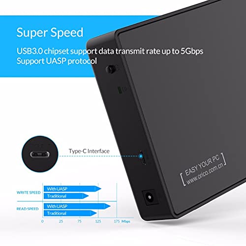 Caja externa para disco duro SATA a USB 3.0 compatible 2.5 y 3.5 pulgadas miniatura 5