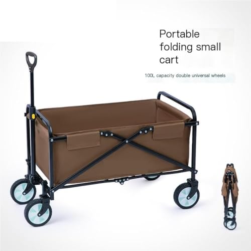 Transportwagen Outdoor Camper Freizeit Campingwagen Tragbarer Picknickwagen Anhänger Sammeln Zusammenklappbarer Aufbewahrungs-Campingwagen Tragbarer Wagen(A) – Bild 3