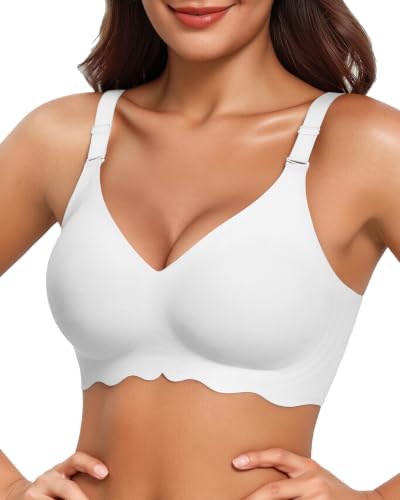Image of Womens Wireless Jelly Bras No Underwire Support Push Up Removable Straps (U /Cross /Halter) Everyday Sports Bra