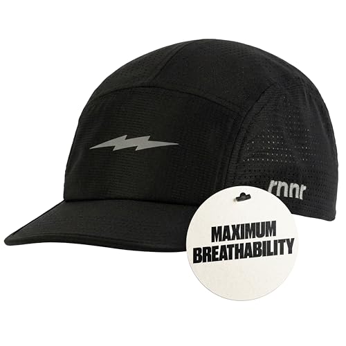rnnr Pacer Hat Lightweight Breathable Quick Dry Performance Cap with Perforated Panels Adjustable Fit for Running Outdoor Hat Bolt 56 cm Standard