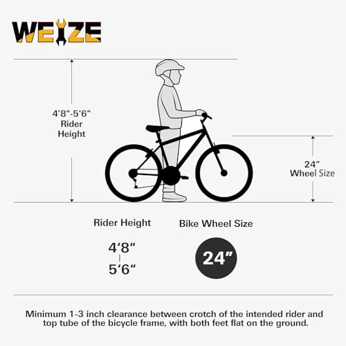 Image of WEIZE Mountain Bike, 24 26 27.5 inch Outdoor Cycling Bike,18-Speed /High-Carbon Steel /Dual Full Suspension, Adjustable Ergonomic Seat for Men Women Adult, MTB Bicycle with Suspension Fork