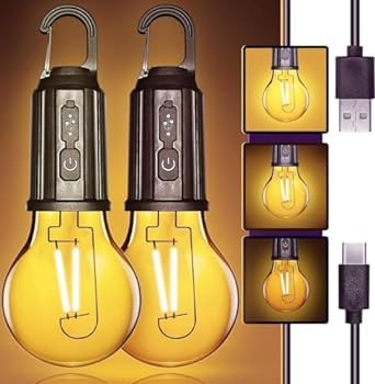 ADZOY ADL-T01 Hanging Camping Lamp (Set of 2) Unbreakable Waterproof with Rechargeable Battery, 3 Light Modes, Decorative Design with Type C USB Charging for Hiking, Emergency, Car Repairing (B0D336J3DX) Amazon Price History, Amazon Price Tracker