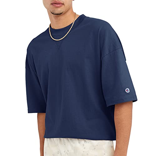 Champion Men's T-Shirt, Relaxed Fit T-Shirt for Men, Midweight Cotton T-Shirt, 100% Cotton
