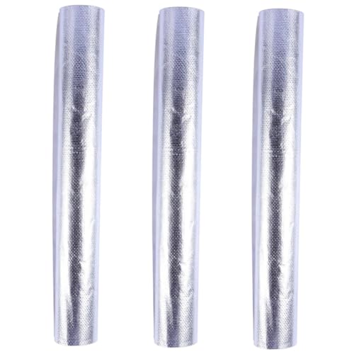STOBAZA 3pcs Heat-Resistant Aluminum Foil Tape Self-Adhesive Fiberglass Sheet Heat Cover Protection Aluminized Tape