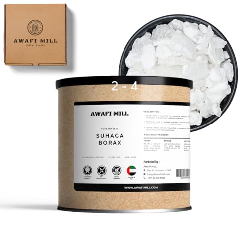AWAFI MILL Suhaga | Natural Borax Crystals | Raw Form Mineral for Traditional & Cultural Applications - 100 g | 3.5 Oz