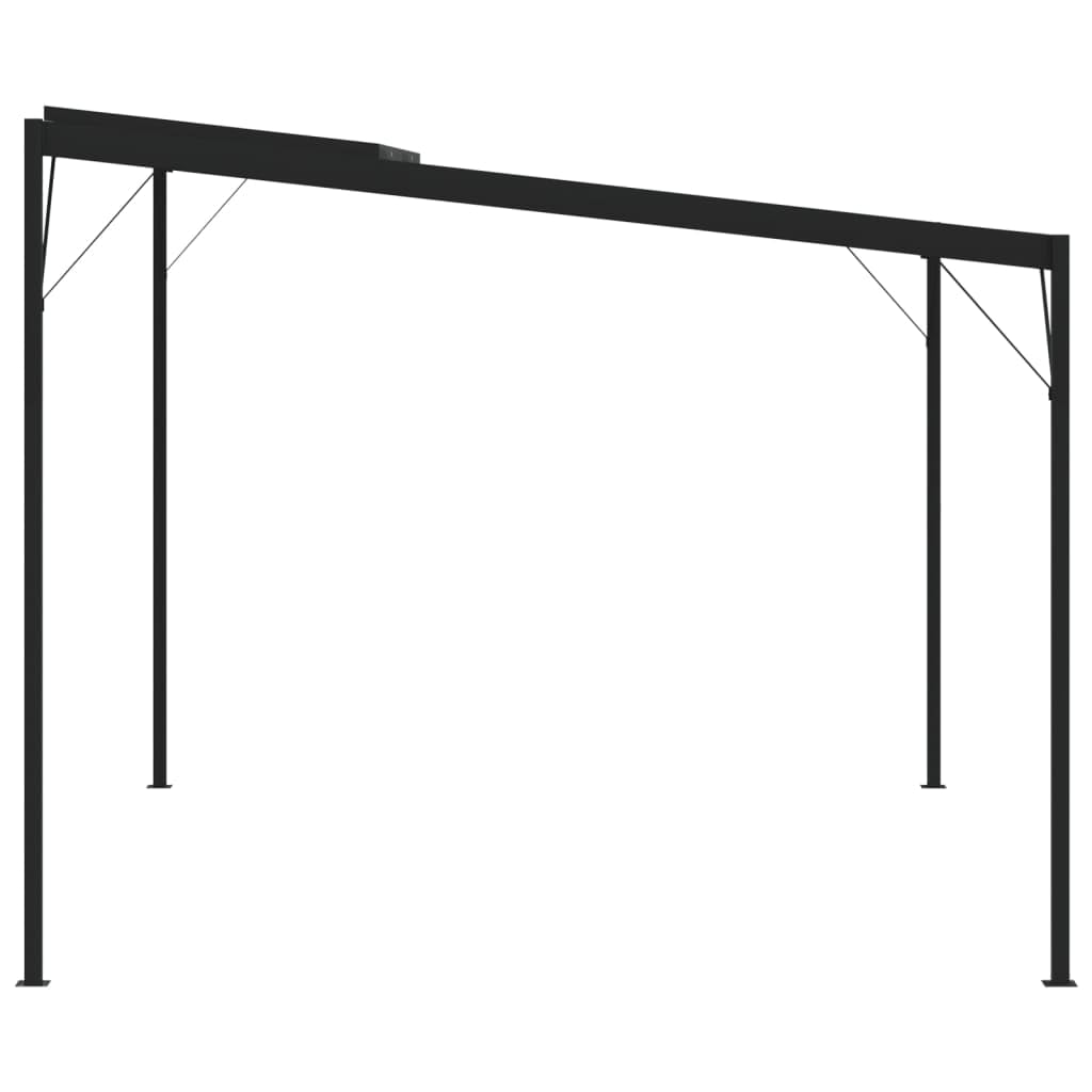 Pawilon ogrodowy, antracyt, 4 x 3 x 2,5 m, aluminium i stal, ze stabilnym dachem, na taras, balkon i imprezę w ogrodzie, idealny na grillowanie, wesele, festiwal i wydarzenie