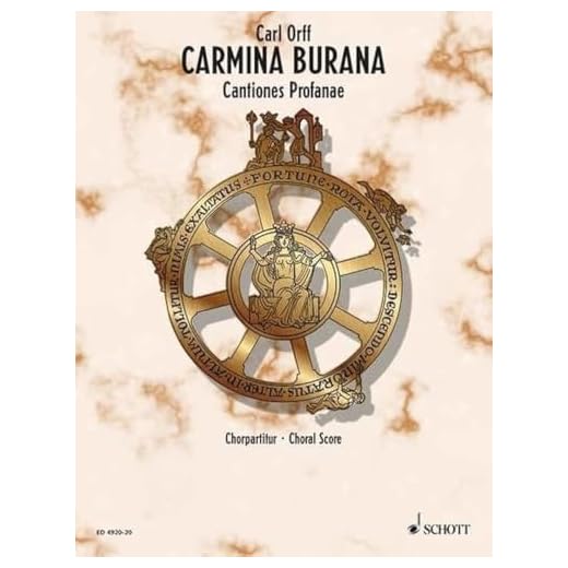 Carmina burana koorpartituur: Cantiones Profanae. Soli (STBar), gemischter Chor (SATB), Kinderchor und Orchester. Chorpartitur.
