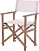 Produktbild Klappstuhl Gartenstuhl aus Akazien-Holz Regie-Stuhl Faltbar Campingstuhl Balkonstuhl Stoff-Sitz V310