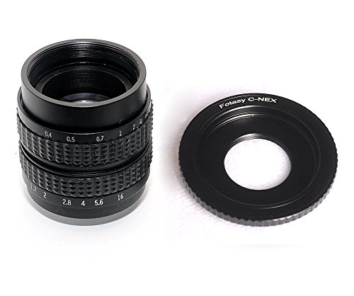 Image of Fotasy N3517 35MM F1.7 TV Movie Lens and Adapter Kit for Sony NEX E-Mount Cameras