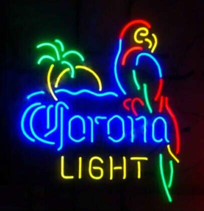 Corona Neon Sign Neon Light Sign Home Beer Bar Neon Sign Lights, 17" x 13" Neon Room Lights Window Glass Wall Signs.