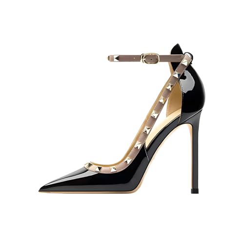 Image of Women's Pointed-Toe Bag-Toe Strappy High-Heeled Shoes Sexy Stiletto Pumps