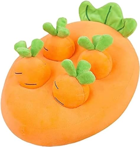 Fiegcit ノーズワーク イチゴ狩り ペット おもちゃ にんじん キノコ ノーズワーク おやつ隠し 訓練毛布 ペット 犬 分離不安 ストレス解消 集中力向上/嗅覚訓練 おもちゃ 運動不足 食いすぎる対策 噛む 知育 餌隠し丈夫 (22*22*5cm,ニ