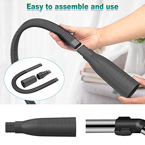Sealegend 2 Pieces Dryer Vent Cleaner Kit, Dryer Lint Vacuum Attachment and Dryer Lint Screens Cleaner Brush,Flexible Lint Remover Hose Black