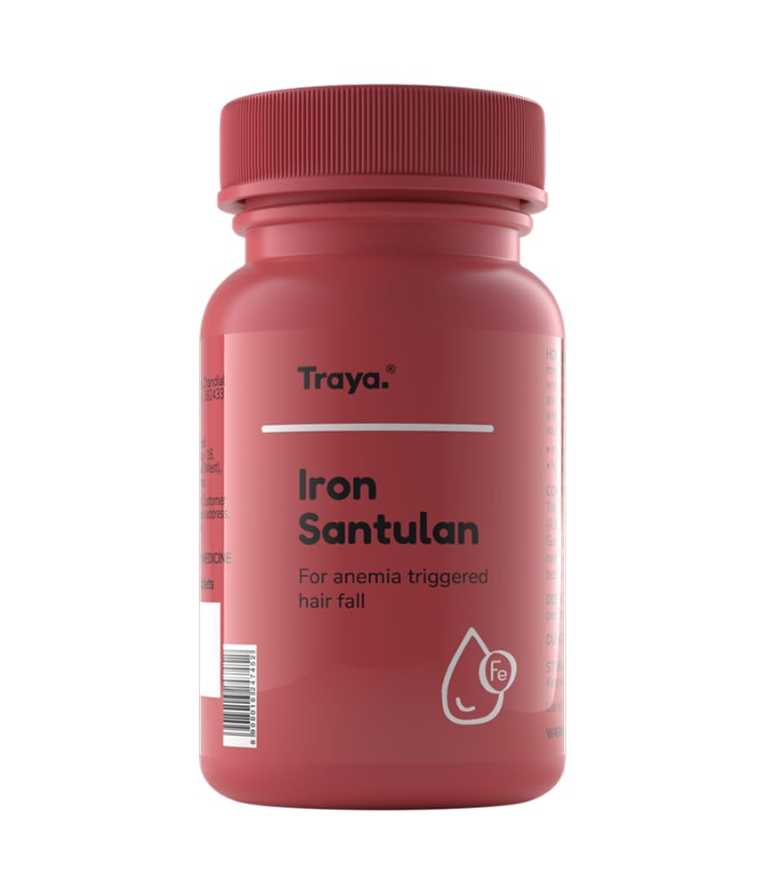 Traya Iron Santulan | Ayurvedic Supplements for Iron Deficiency & Anemia-Related Hair Fall | Boost Hemoglobin Levels | Reduces Fatigue, Improves Stamina & Controls Hairfall | 120 Tablets