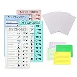 4 Stück to Do Liste Kinder Mit 10 Blanko Papier, Do List Checklist Board Tafel Chore Chart 20x12 Cm Aufgabenplaner,Für Kinder Erwachsene Zeitplan Lernplanung Erinnerung