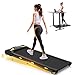 Freepi 4-in-1 Laufband für Zuhause mit Neigungsfunktion Walking Laufband Pad, Geräuscharme Laufbänder mit Fernbedienung Sportgerät mit Display fürs Homeoffice und Büro (Gelb)