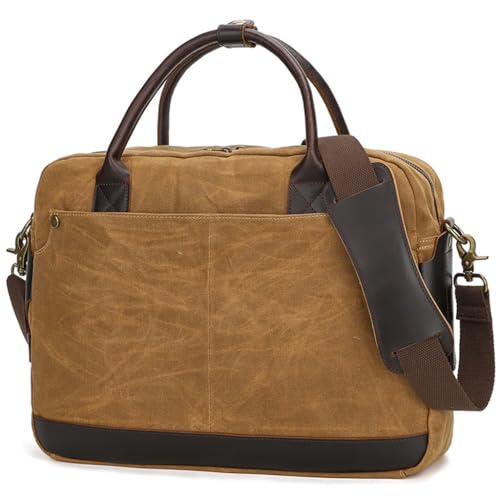JSEIAJB Briefcase Carrying Men's Canvas Vintage Shoulder Oblique Straddle Package Outside Travel2