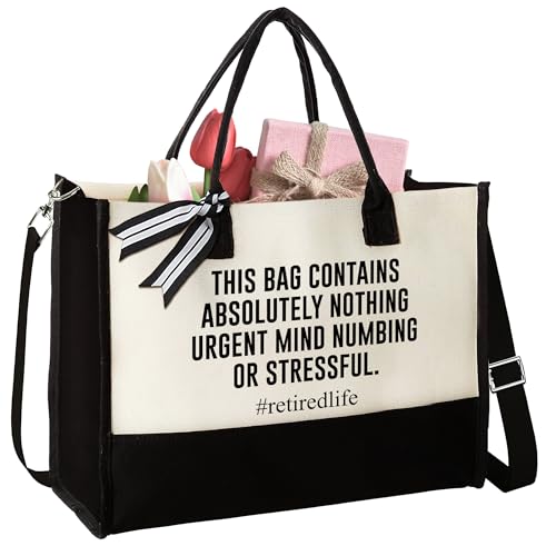 Image of Pawzity Retirement Gifts for Woman 2025 - Retired Bags for Boss Lady, Manager, Teacher, Nurse, Women - Tote Bag