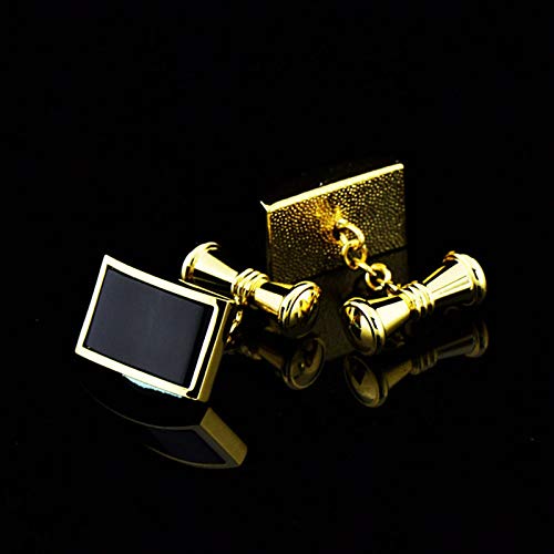 Mancuernillas Daesar Copper para Hombre Aniversario Rectangulares Doradas miniatura 3