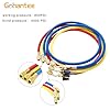 gohantee Refrigerant Charging Hose Ball Valve, 3 Colour 60" AC 1/4 SAE 800-4000 PSI High Pressure Thread AC Refrigerant Charging Hose for R410A R134A R410 R12 R22 Air Condition Maintenance #2