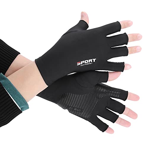 Faletony Fingerlose Fahrradhandschuhe - Angeln Gloves für Herren und Damen, Touchscreen Rutschfeste Thermo Sport Handschuhe für Motorrad, Camping, Wandern, Bergsteigen