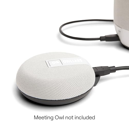 Image of Owl Labs Expansion Mic for Meeting Owl 3 / Meeting Owl 4+: Extend Audio Reach in Larger Spaces by 8 feet (2.5 Meters) in The Direction of The mic., Gray