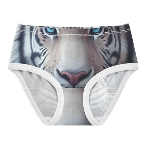 Girls Underwear Toddler 2t Cotton Girl Panties Cute Fancy Kids Undies Briefs White Tiger Blue Eyes