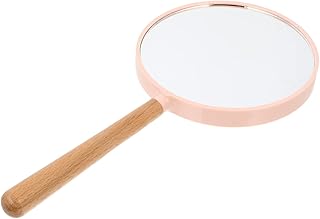 Beavorty Vanity Mirror Mirror for Dresser Hand Held Mirror Portable Vanity Mirror Vanity Hand Held Mirror Handheld Mirror with Handle Round Vanity Mirror Travel Mirror Makeup Tool Pink Girl