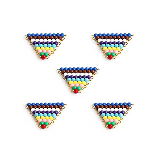 Montessori 5 Sets of Colored Bead Stairs