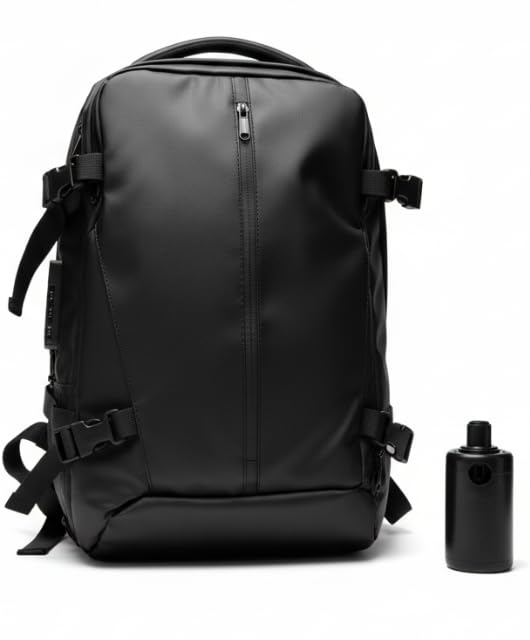 Mochila de Viagem com Compressão a Vácuo, Expansível 40L, Bagagem de Mão 10kg, Impermeável, com Bomba e Cadeado Antifurto