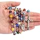 Nazareth Store Muranoglas Rosenkranz Halskette Handgefertigt Mehrfarbige Millefiori Perlen Rosario Medaille der Heiligen Erde und Kreuz Kruzifix