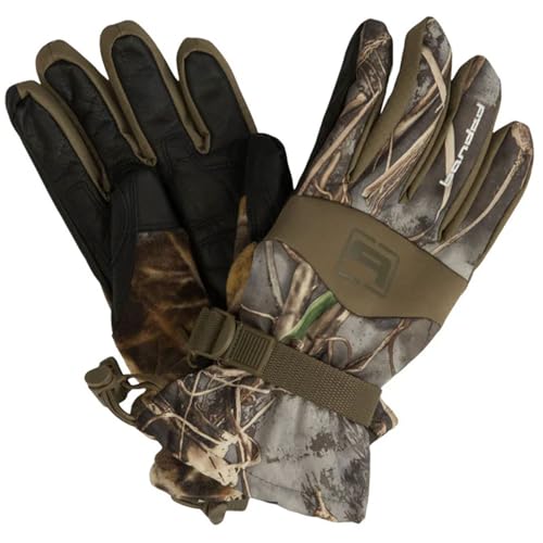 Banded Men's Calefaction Elite Gloves | Waterproof Breathable Insulated Hunting Gloves w/Leather Palm & Secure Wrist Cinch, MAX7, X-Large