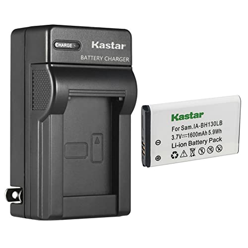 Kastar 1-Pack IA-BH130LB Battery and AC Wall Charger Replacement for Samsung SMX-C100, SMX-C200, SMX-K40 SMX-K40BP SMX-K40EDC SMX-K40LN SMXC13GP SMXC13LN SMXC13, SMX-K44 SMX-K44BP SMX-K44BN Camera