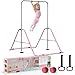 LANPOPO Foldable Gymnastics Bar with Elegant Gift Box Design, for Aged 5-12 Kids,Heavy-Duty Steel Design,Sturdy and Safe Gymnastics Training Bar,Space-Saving&Stable Gym Equipment for Holidays