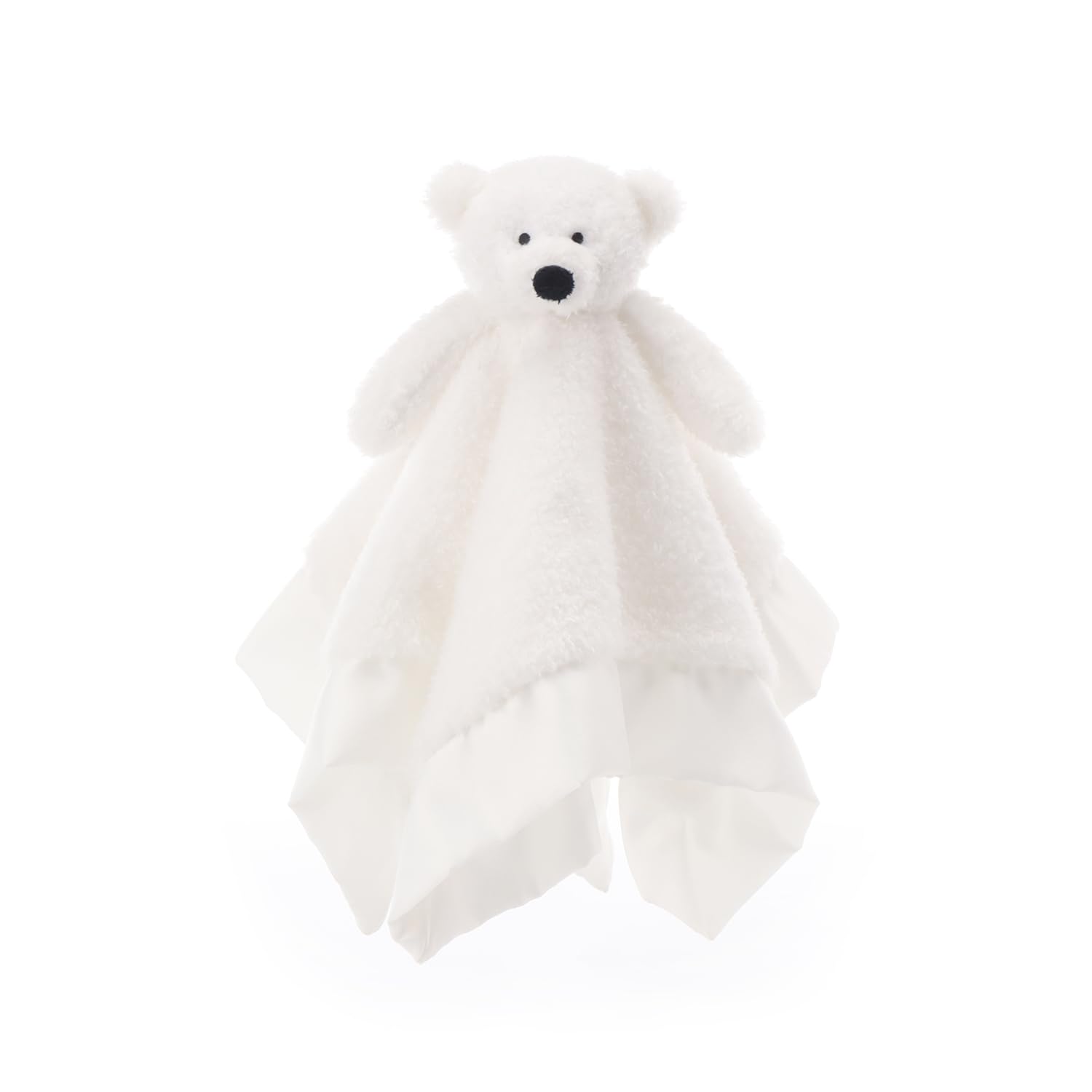 Stuffed Animals Soft Security Blanket White Polar Bear Infant Nursery Character Blanket Luxury Snuggler Plush(White Polar Bear, 14 Inches)
