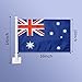 2 Pack Car Flags,Australia Flag Outdoor with Australian Flag and Pole, Car Logo Window Clip Can be Clipped to Most Windows 14 inch Pole and 16 x 10 inch Double Sided.