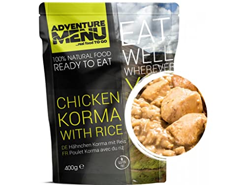 Adventure Menu - Hähnchen Korma mit Reis | 400 g | Gourment Mahlzeit für unterwegs & daheim