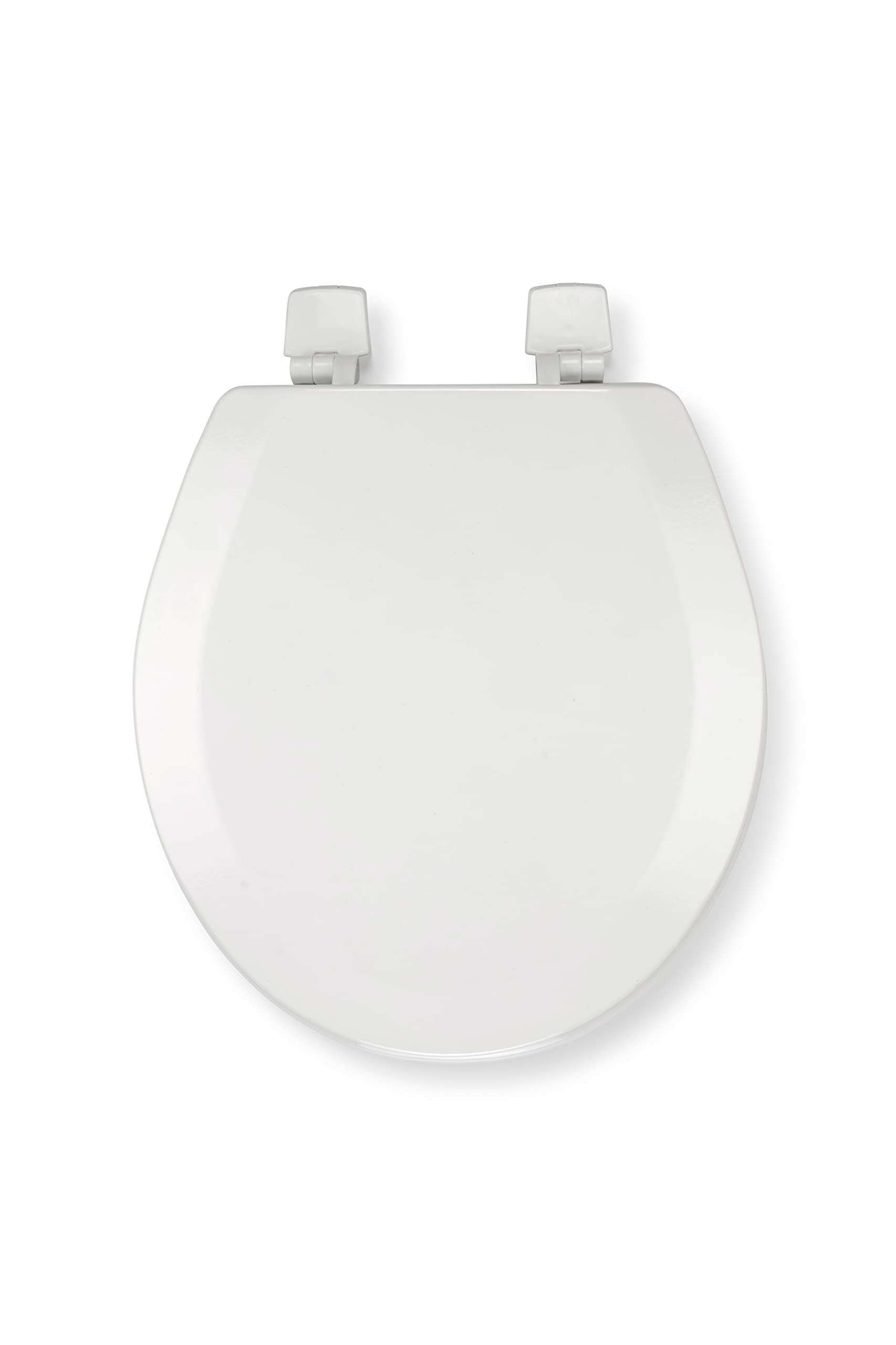 Croydex WL800122AZH Stick Tight No More Movement Sticky Grip Pad Technology Round, White, Molded Wood Toilet Seat